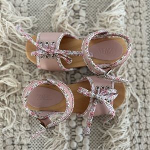 Zara girls floral clog sandals